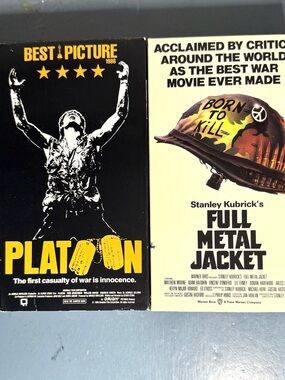Platoon and Full Metal Jacket Original VHS Tapes War Movies